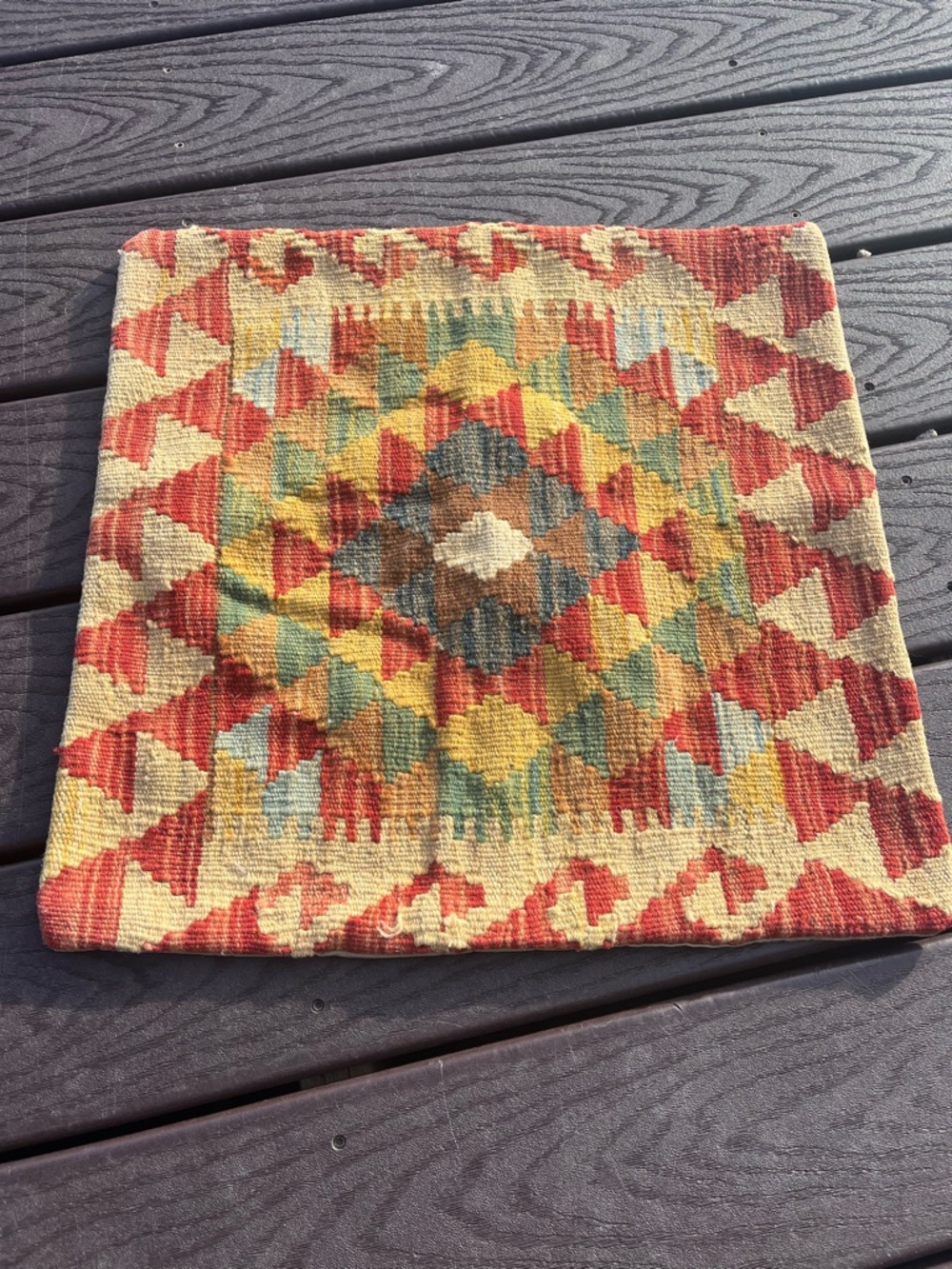 18” Turkish Kilim Pillow Cover